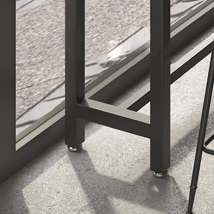 Modern Bar Table Set 1/7 Pieces Rectangle Pine Wood Counter Table for Shop