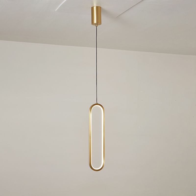 Koper LED lineair hanglampje in moderne luxe stijl acrylhangende lamp voor binnenruimtes