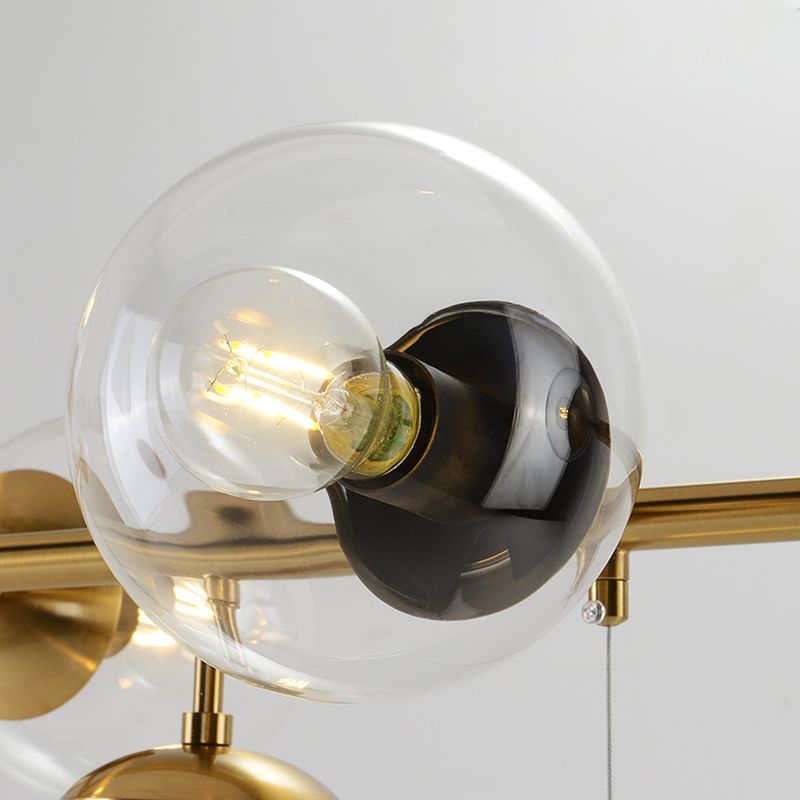 Orb Island Lighting Fixture Minimalistic Glass Island Ceiling Light for Dinning Room