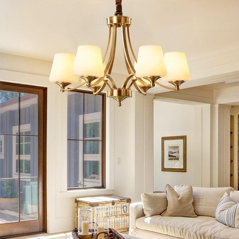 Starburst Frosted Glass Chandelier Pendant Light Antique Living Room Chandelier Lighting