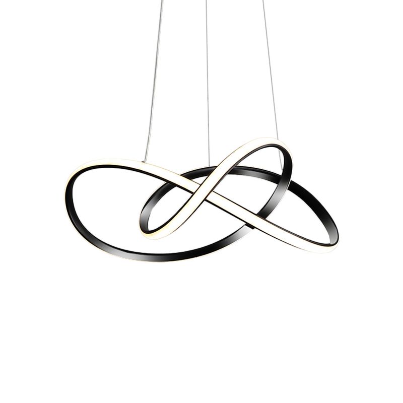 Lampadario a soffitto annodante Minimalista Metallic LED Restauranti Dropserve in nero