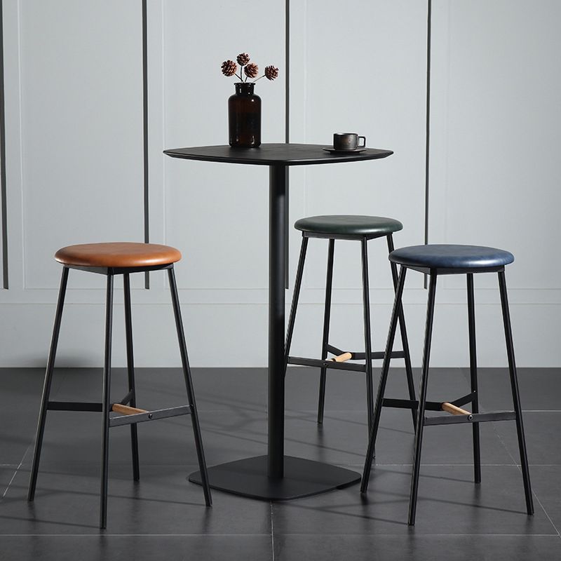 Contemporary Pub Table 40.6"H Square Bar Table for Indoor and Breakroom