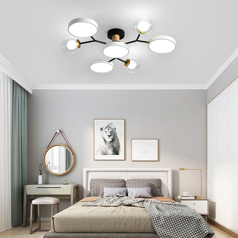 Modern Style Starburst Ceiling Light Creative Flush Mount Light for Bedroom Drawing Room