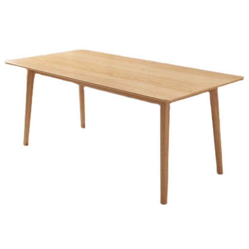 Glam Style Wooden Dining Table Rectangle Table with Wood Legs for Kitchen