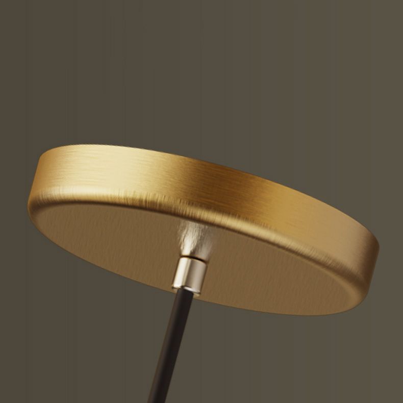 Salle à manger évasée suspendue plafonnier métal nordique nordique vers le pendentif éclairage en cuivre