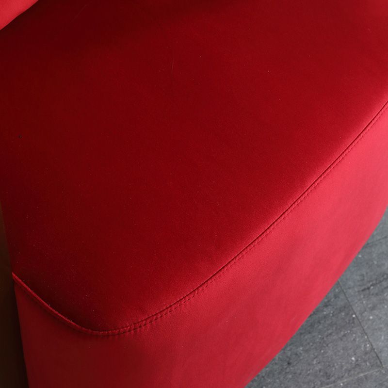 Glam Style Velvet ArmChair Solid Color Swivel Pillow Back Chair