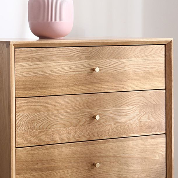 Oak Wood Dining Room Sideboard Cabinet Modern Buffet Server Cabinet with Drawers