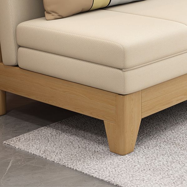 33.46" Wide Futon Sofa Bed with Storage Foldable Yellow Contemporary