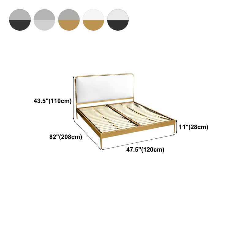 Metal Low Profile Bed Frame 43.31-inch H Wire-Grid Bed with Headboard