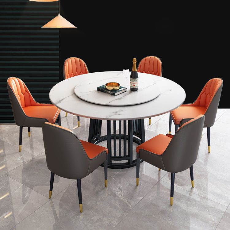 Modern 1/2/7 Pieces Dining Set Round Sintered Stone Dining Table for Dining Room