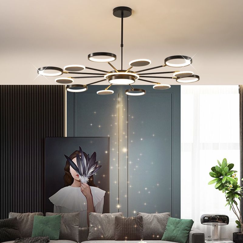 Lampadario a sospensione del metallo post-moderno Lampada a LED LED ROURO per soggiorno