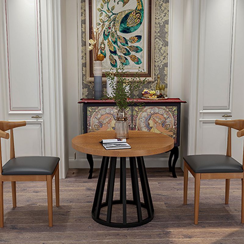 Modern Solid Wood Dining Table Metal Dining Site Table for Home Use