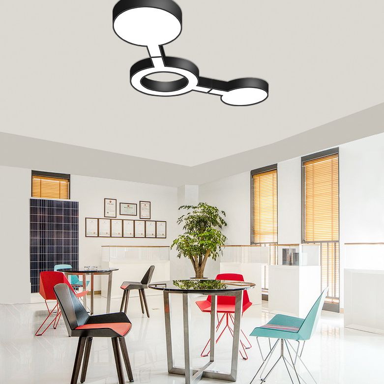 Molekulare Deckenleuchte, Neuheit, nordische schwarze LED-Unterputzleuchte für Büro