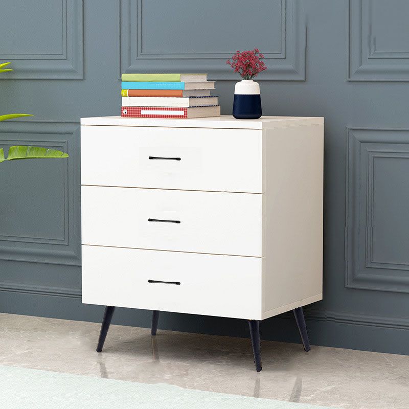 Classic Glam White Storage Chest Vertical Wood Dresser for Bedroom