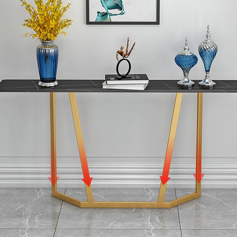 Modern Sofa Console Table Antique Finish Console Accent Table