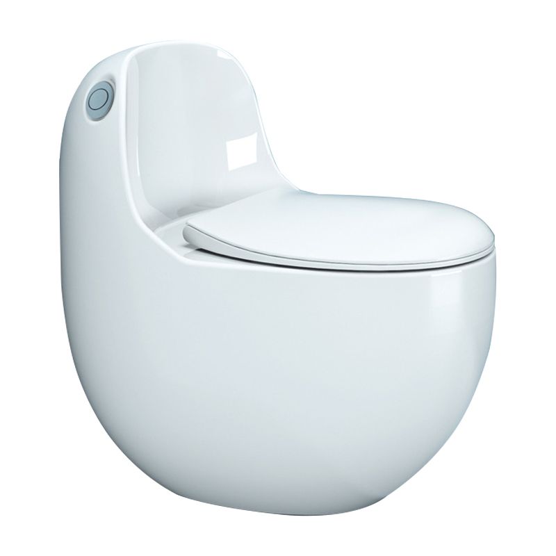 Modern White Siphon Jet Toilet Bowl Floor Mount Flush Toilet with Toilet Seat