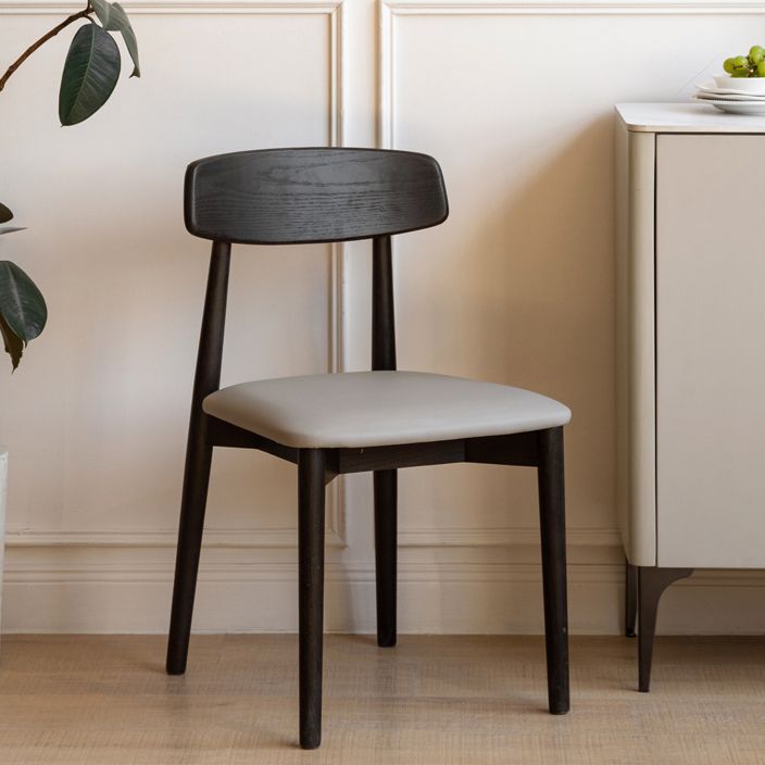 Contemporary Wood Open Back Armless Dining Chairs(Set of 1/2/4/6/8)