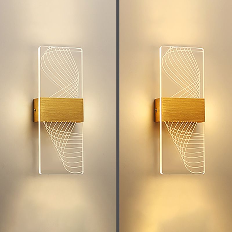 Acrylic Wall Light Fixture Modern Style Wall Light Sconce for Living Room