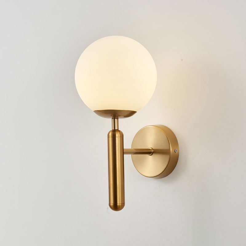 Modern Style Ball Wall Mounted Lamps Glass 1 Light Wall Sconces