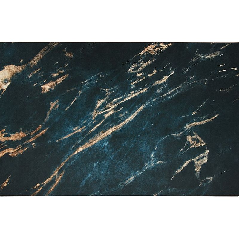 Yellow and Green Abstract Rug Chenille Modern Rug Pet Friendly Washable Non-Slip Area Rug for Living Room