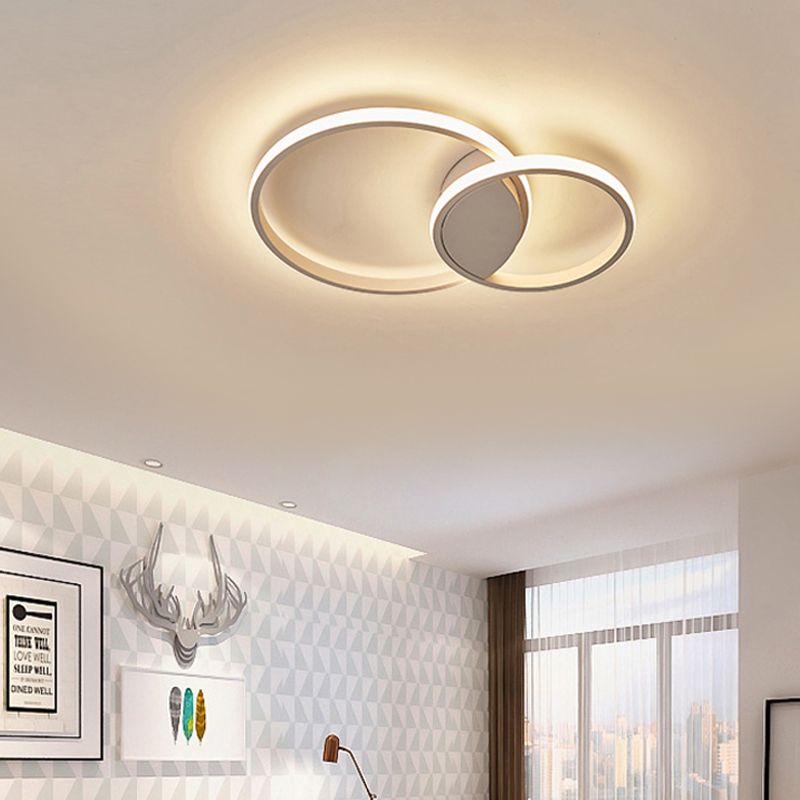 14 "/19" /21.5 " Wide Circolare Corridoio Flush Mount Light Acrilico LED Semplicità Soffitto Fixture, White Light
