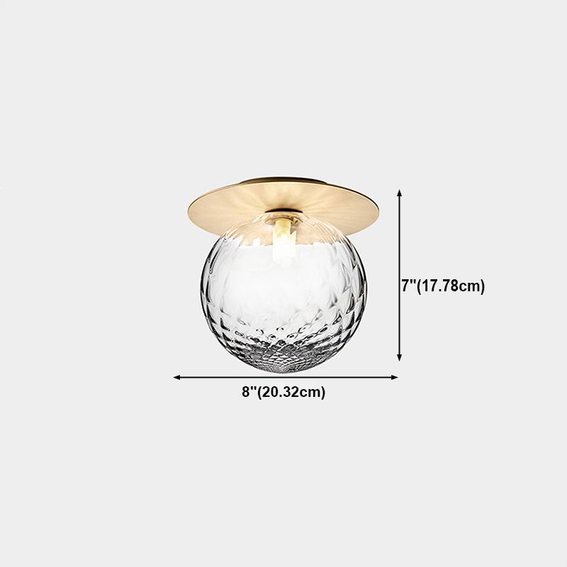 Glass Round Ceiling Mount Light Minimalist-Style Flush Mount Ceiling Light Fixture