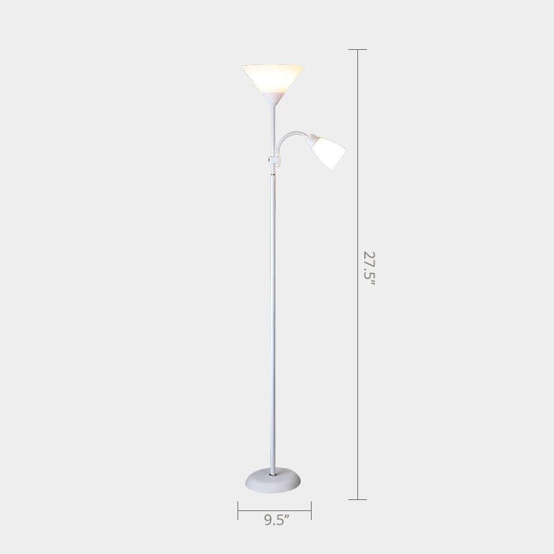 Acryl -Torchiere Stehlampe Land Wohnzimmer Stehlicht mit flexibles Arm