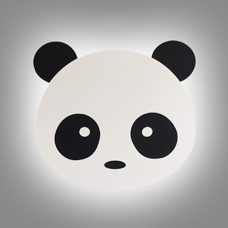 Nordic Style Iron Wall Light Panda Shape Wall Lamp for Children's Room