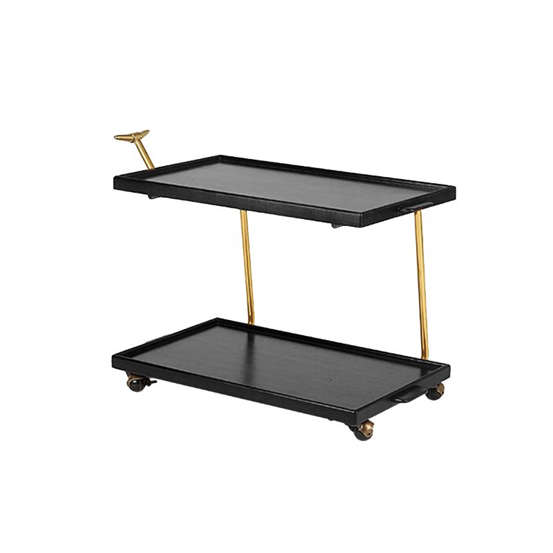 Contemporary Corner Table Rectangular Wood Side Table with Storage