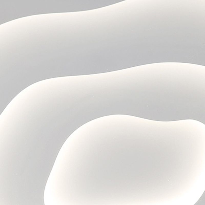 Witte Metalen Plafondlicht Lamp Moderne Stijl Cloud Flush Mount Plafondlicht Verlichting