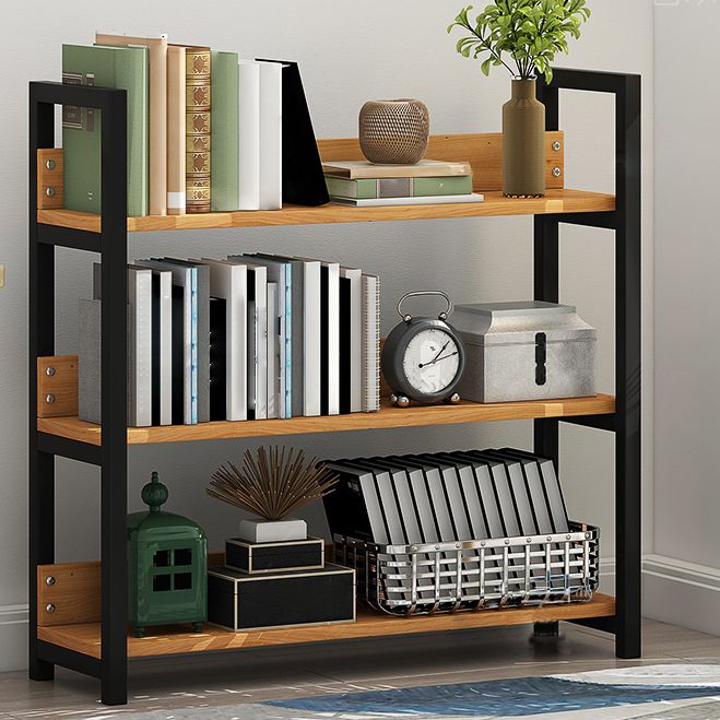 Open Multi-layer Bookshelf Modern Steel Wood Home Living Room Bookcase