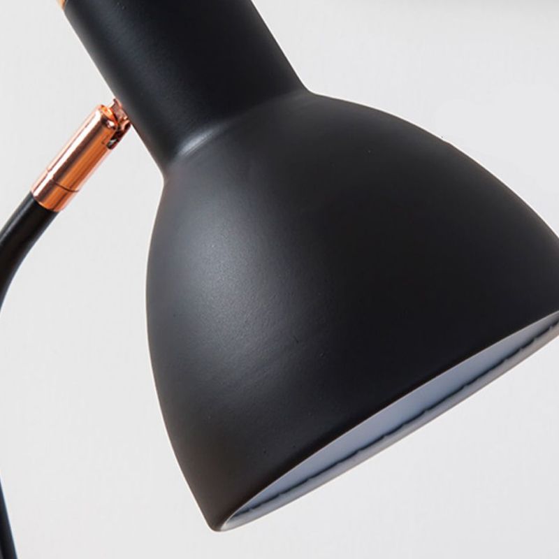 Modern Style Conical Night Table Lamp Metal 1-Light Table Lamp