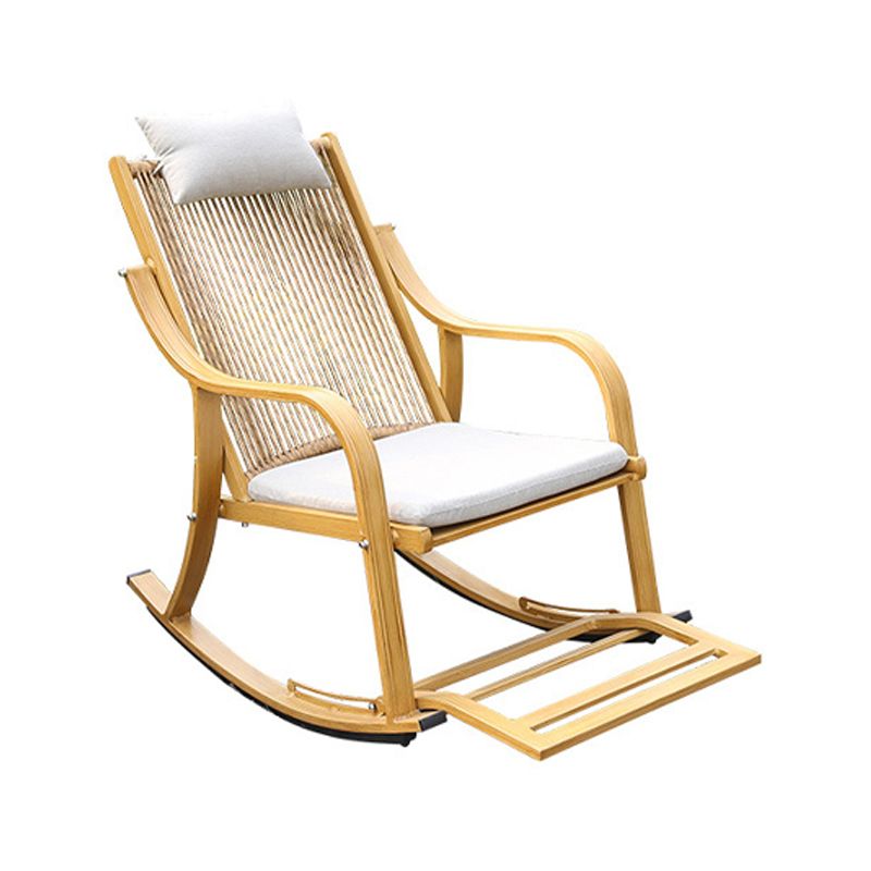 Vintage Style Wood Simple Rocking Chair Lounge Leisure Lazy Chair for Balcony