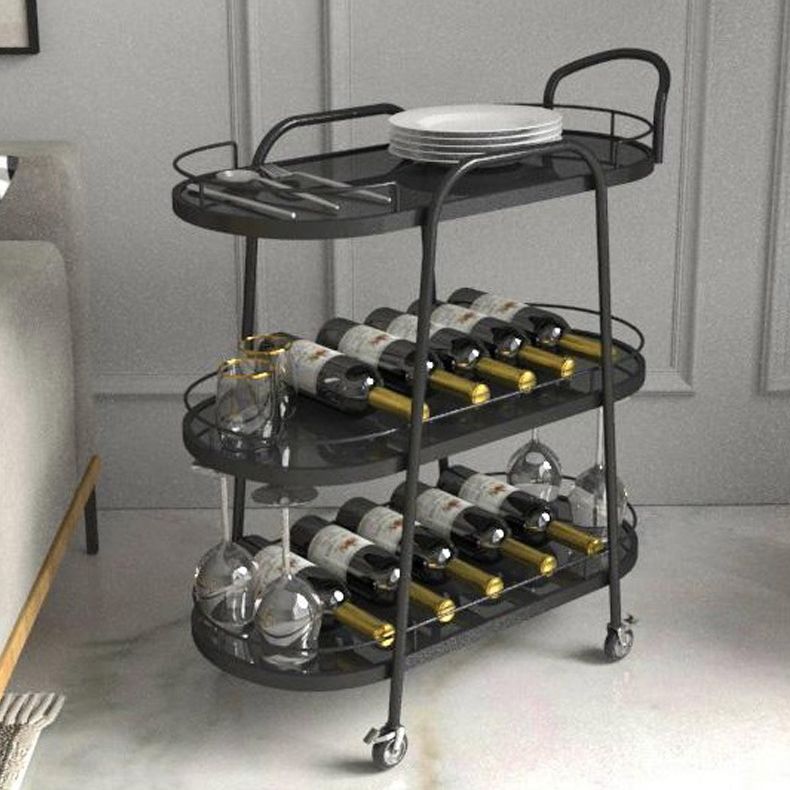 32.28" High Rolling Contemporary Prep Table Wooden Prep Table