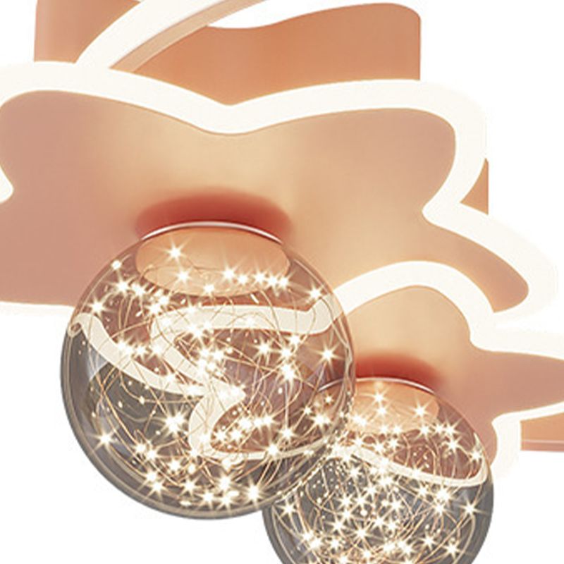 Plafondlamp met metalen kap, eenvoud-stijl LED-plafondmontageverlichting voor slaapkamer