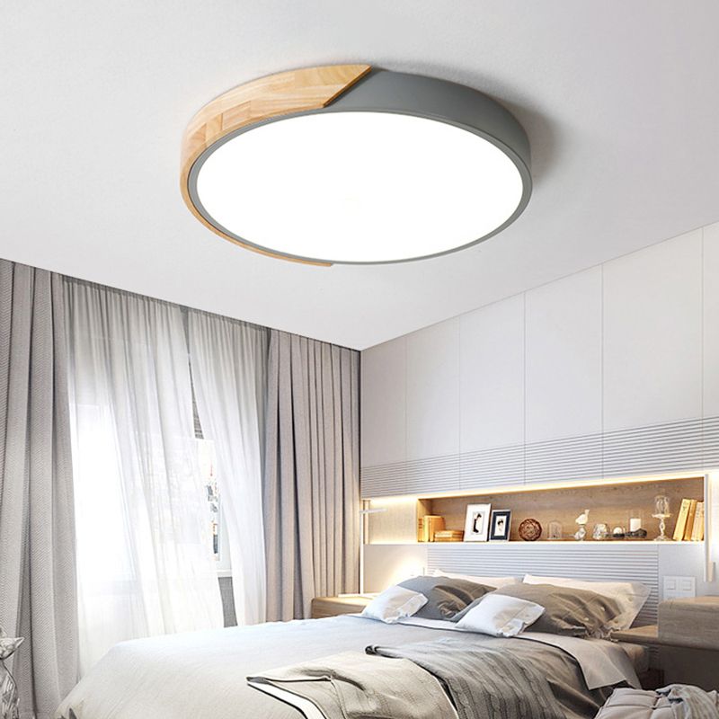 Ultra-dunne Ronde Led Flush Mount Plafond Licht Modern Minimalistische Macaron Stijl Gangpad Slaapkamer Studie Oogbescherming Lampen