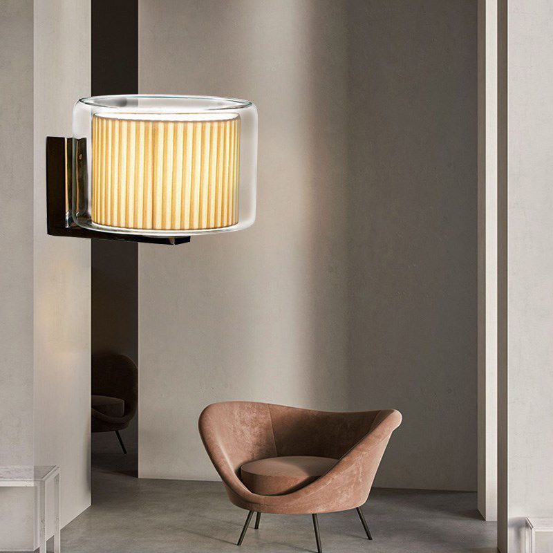 Modern Wall Lamp Household Clear Glass Wall Mount Lighting for Sitting Room