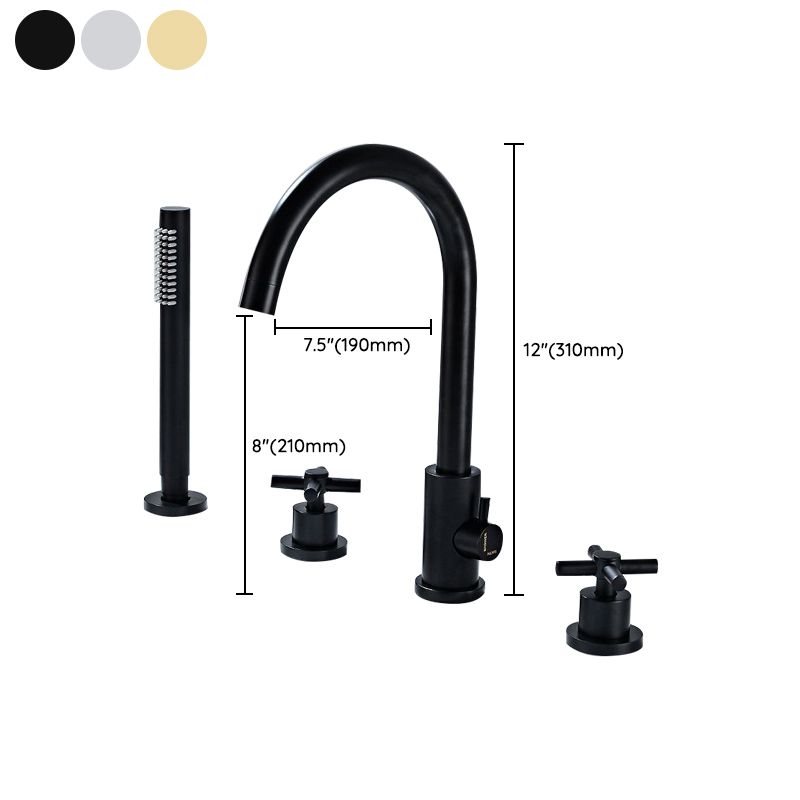 Modern Deck Mounted Tub Faucet Trim Metal Tub Faucet Trim with Hose