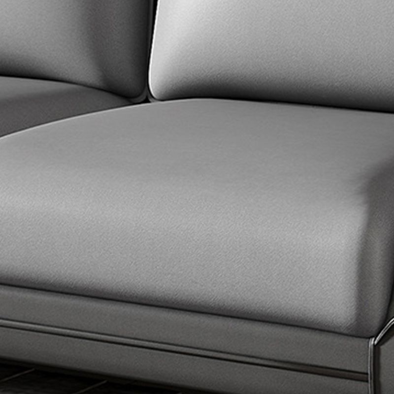 Faux Leather Sectionals 136.22" L Flared Arm Stain-Resistant Sectionals