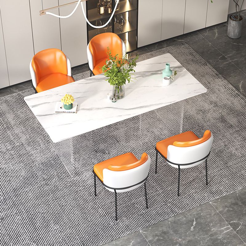 Modern Stone Top Dining Table Set 1/2/5 Pieces Dinette Set for Kitchen