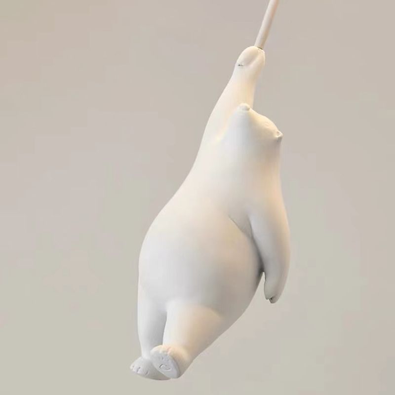 Contemporary Ceiling Lamp Creative Bear Flush Mount Light Fixture