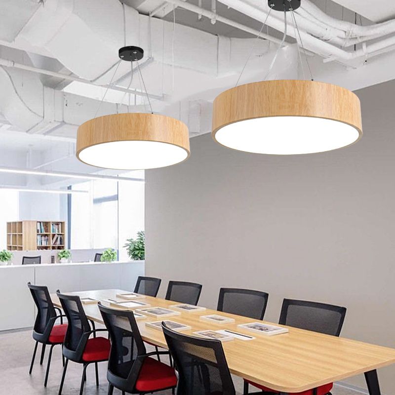 Drum Pendant Lighting Simplicity Modern Round LED Hanging Light Fixtures for Living Room