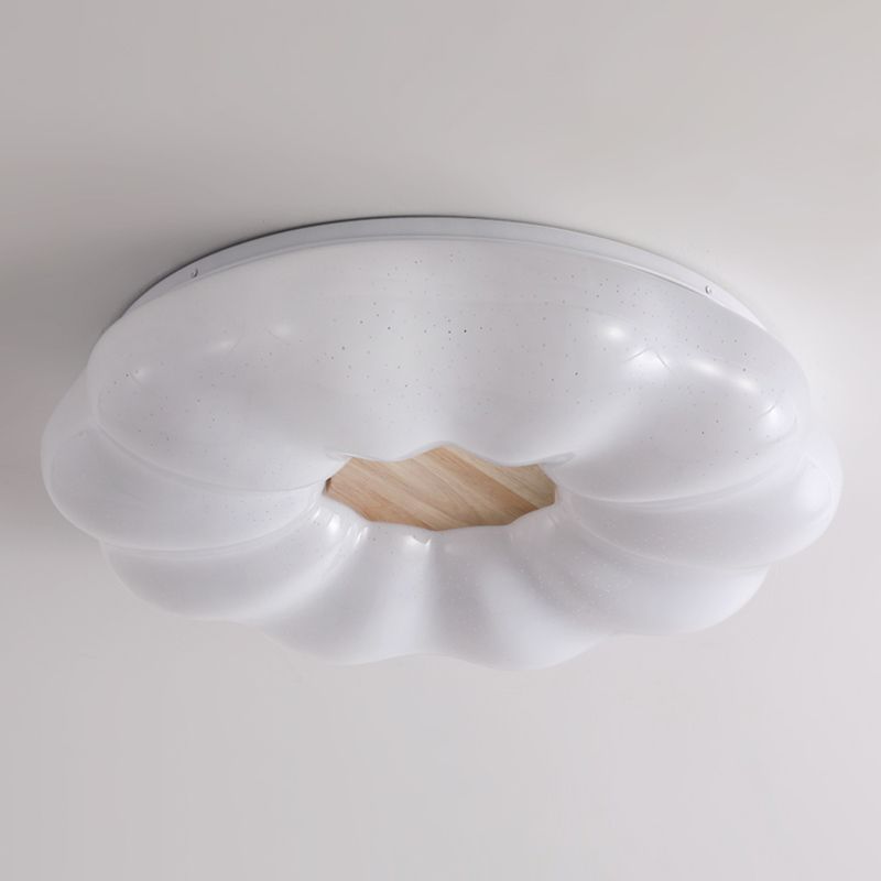 Nordic Ceiling Light Fixture Wooden LED Flush Mount for Bedroom