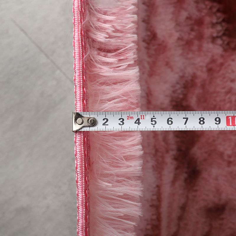 Plush Round Rug Area Rug Polyster Non-Slip Backing Washable Carpet for Bedroom