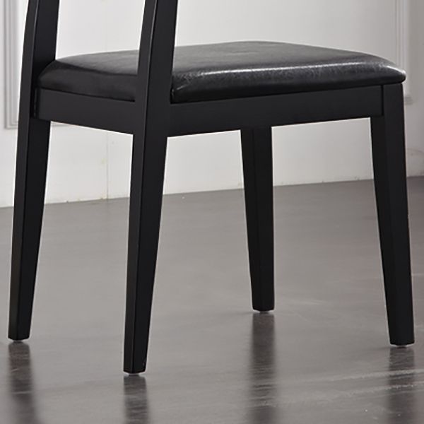 Eigentijdse stoelen Dining Armless Open Achterzijde stoelen met houten benen voor keuken