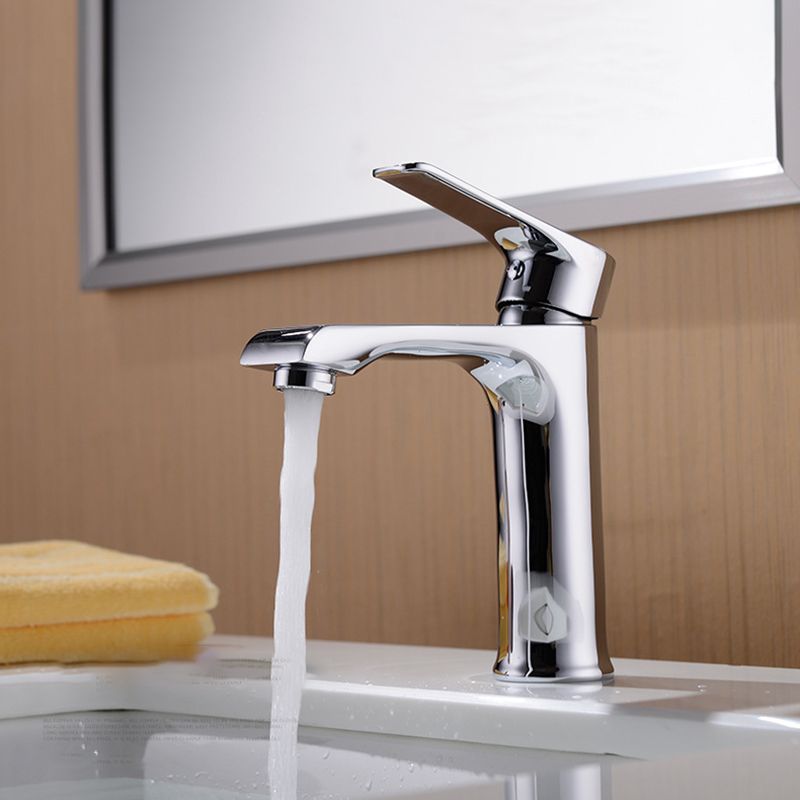 Lever Handle Vessel Sink Faucet Circular Modern Bathroom Faucet