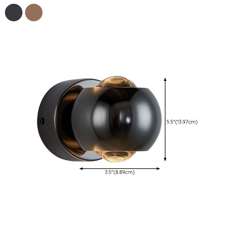 Modernism Wall Sconce Spherical Sconce Lighting with Metal for Bedroom