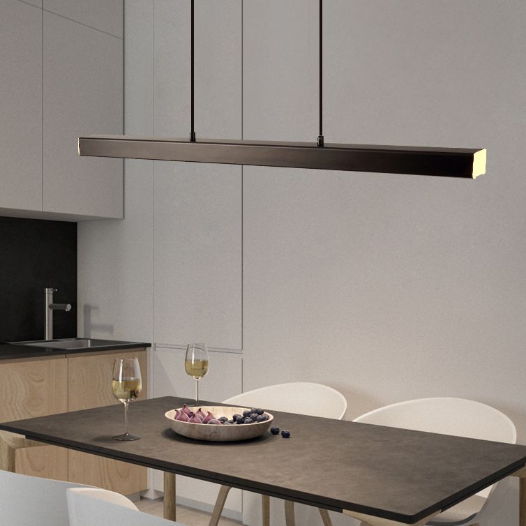 Rectangle Island Chandelier Lights Contemporary Acrylic Chandelier Lighting Fixtures for Dining Table