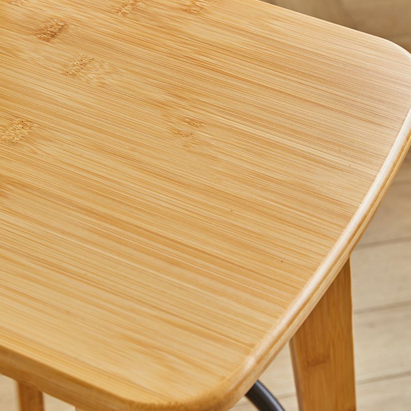 Taburete de bar contemporáneo de madera maciza Taburetes de bar de interior con asiento y reposapiés de madera