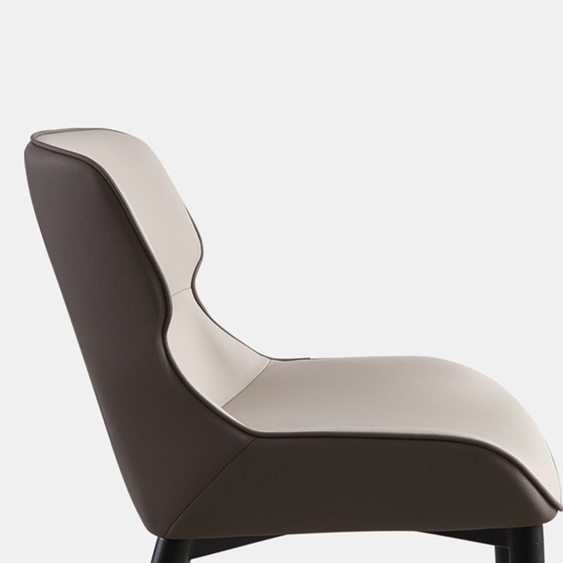 Contemporary Metal Dining Room Chairs Wingback Side Armchair for Home Use